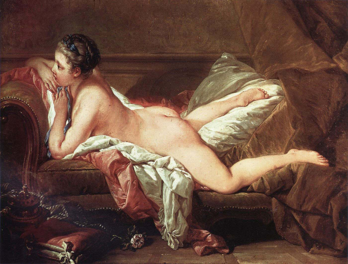 Mademoiselle O'Murphy by Francois Boucher large